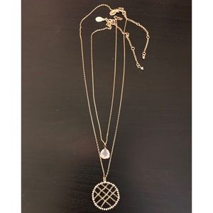 LOFT Layered Stone Pendent Necklance